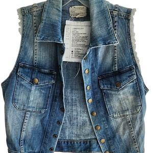 Current Elliott sleeveless jean vest 2